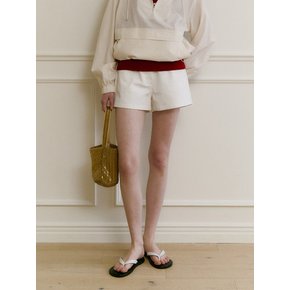 PLAIN SUMMER SHORT PANTS (off white)