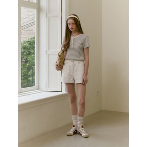 PLAIN SUMMER SHORT PANTS (off white)