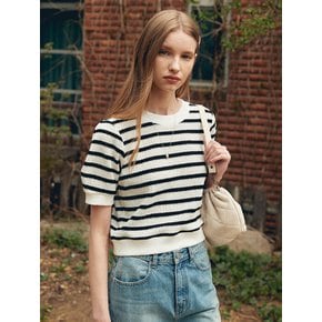 RIBBON STRIPE T-SHIRT (ivory stripe)