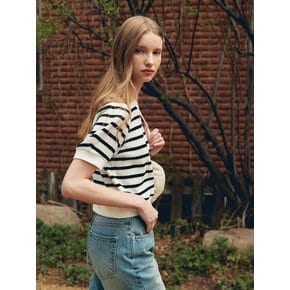 RIBBON STRIPE T-SHIRT (ivory stripe)