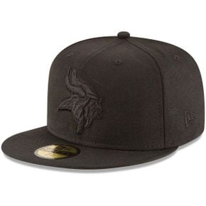 5165921 New Era Mens Minnesota Vikings Black on 59FIFTY Fitted Hat