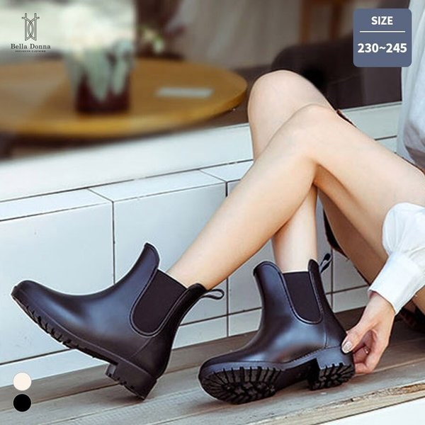 벨라도나 여성 첼시 논슬립 미들탑 레인부츠 2컬러 장화 방수화 고무장화