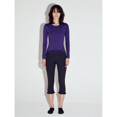 Wired hem basic top in Deep Purple