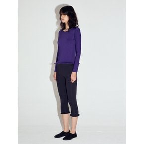 Wired hem basic top in Deep Purple