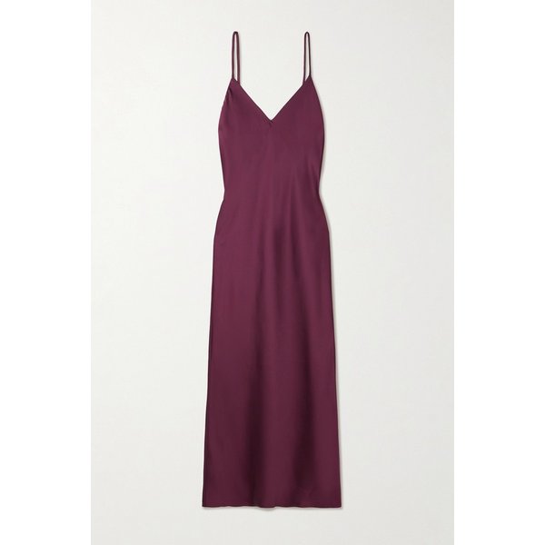 노마카말리 플럼 새틴 미디 원피스 46376663162988408