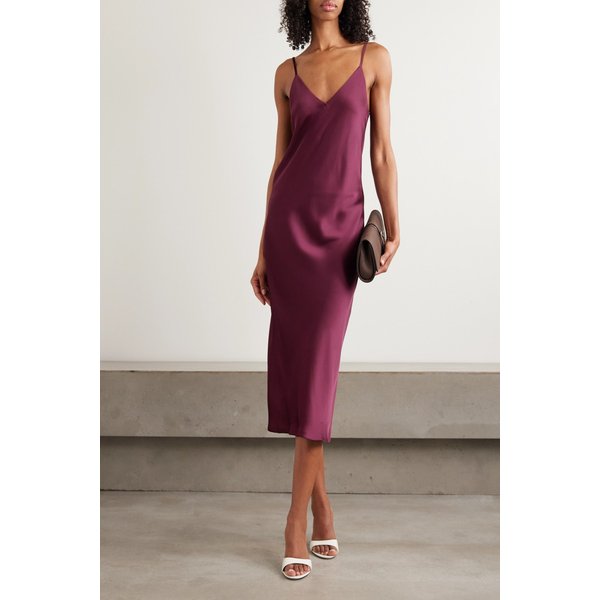 노마카말리 플럼 새틴 미디 원피스 46376663162988408