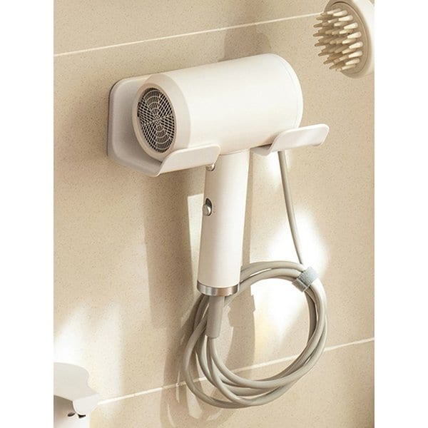 모던 심플 욕실 헤어 드라이어 드라이기 거치대 코드 정리 수납 걸이