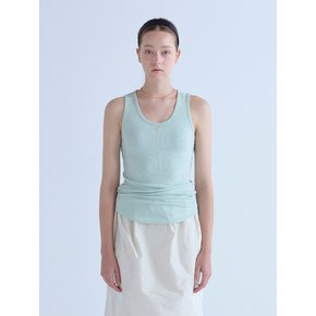 보연 골지 나시 티셔츠 민트 0191
