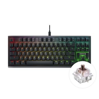 CHERRY 체리 MX 1.1 TKL RGB 텐키리스 게이밍 기계식 키보드 블랙 갈축