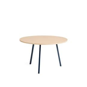 헤이 HAY Loop Stand Table Round Ø120 루프 스탠드 테이블 라운드 오크/딥 블루 프레임