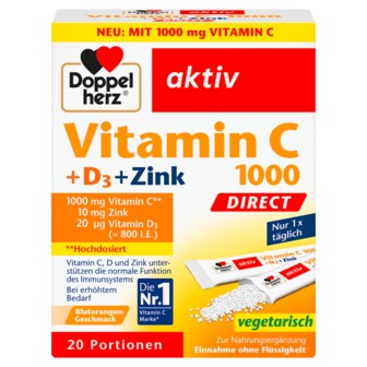  Doppelherz 도펠헤르츠 비타민 C 1000 다이렉트+아연+D3 20포 32g