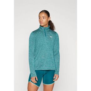 4149641 Under Armour TECH 1/2 ZIP TWIST - Long sleeved top hydro teal/white