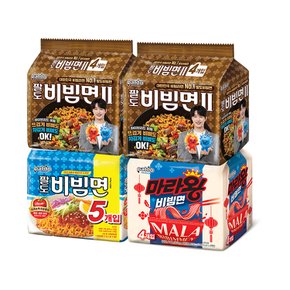 비빔면II(4입)X2팩+비빔면(5입)+비빔면 마라왕(4입)