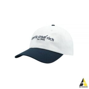 SPORTYRICH Tank Hat - WhiteNavy (ACAW2318WH) (탱크 햇)