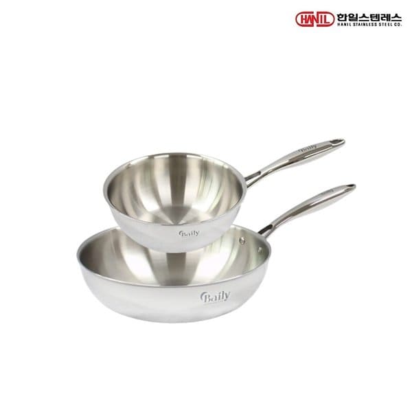 베일리 통5중 스텐레스 IH 인덕션호환 궁중팬세트 2종Y(궁20+26)