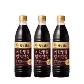 청정원 씨간장 숙성 양조간장 골드 840ml x 3개