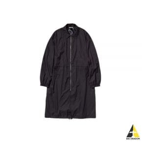 오라리 24 HARD TWIST POLYESTER SATIN LAMI 아미NATE ZIP COAT BLACK (A24SC01SL) (하