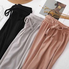 레이리본밴딩골지통바지 403J995S 빅사이즈 여성의류_P360993307
