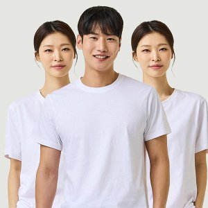 JAJU 유니 BETTER_코튼 라운드넥 반팔 티셔츠 3매(WHITE/MELLANGE GREY/BLACK)