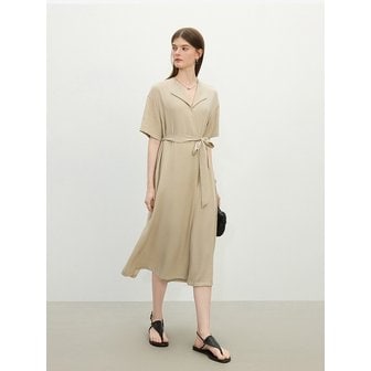 웬스데이딜라잇 WD_Belted v-neck dress