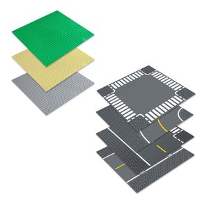 [젠토이] 도로 / 칼라 블럭판 모음 /블록조립판 호환가능