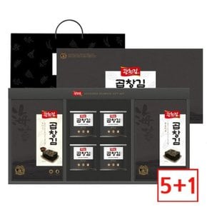 [5+1] 광천김 곱창김 프리미엄 혼합 선물세트 /곱창4캔+곱창전장10...