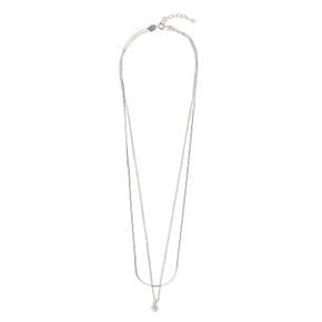 [에스파 윈터,헤이즈 착용] silver heart layered-necklace