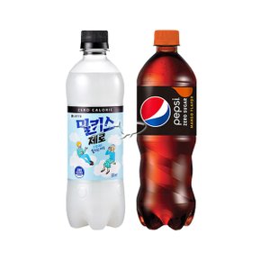 밀키스 제로 500ml/ 6개+펩시 제로 망고 500ml/ 6개 총12개