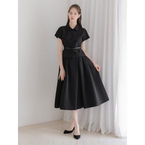 Double Tucked Flare Skirt / Black(2color)