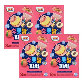 돌 후룻팝 피치 ( 62ml x 8개입 ) 4개 / 피치팝 복숭아팝 얼려먹는 디저트 주스 과즙쥬스