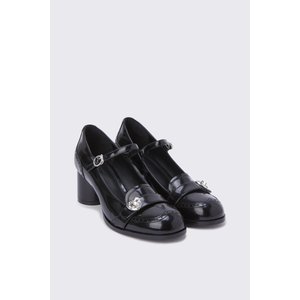 슈콤마보니 Round heel mary jane pumps(black)_DG1BA23507BLK