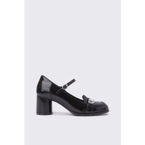 Round heel mary jane pumps(black)_DG1BA23507BLK