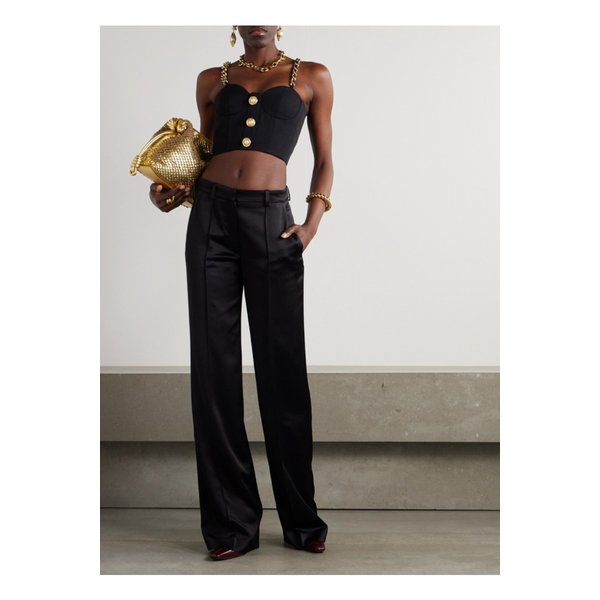 플리츠 새틴 와이드 팬츠 1647597358594720