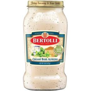 미국직구 Bertolli 베르톨리 크리미 바질 알프레도 소스 숙성 파마산 치즈 함유 425g 2팩