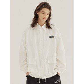 OCEAN COTTON SHIRT JACKET [WHITE]