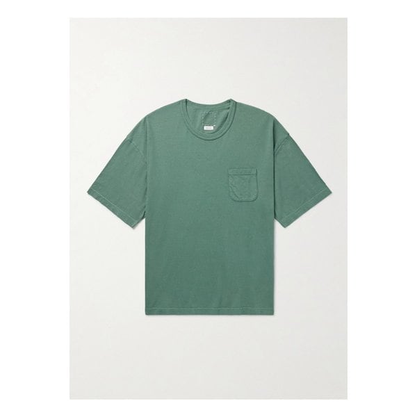 Ex 점보 코튼 혼방 저지 티셔츠 그린 46376663162858719