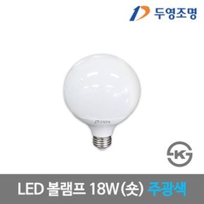 LED볼전구 볼램프 LED전구 E26 숏타입 18W 주광색/전구색