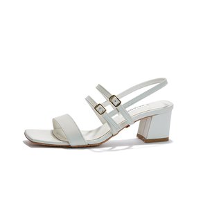 Square Buckle Sandal_Cream