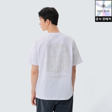 스노우피크 [25/SS] S25MMFTS58 코튼 발포 레터링 반팔 티셔츠