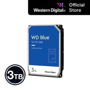 [WD공식스토어] WD BLUE 3TB HDD WD30EZAX 하드디스크 CMR 방식 [우체국택배]