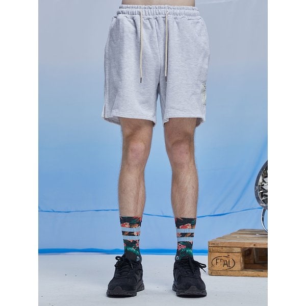 Classic Label Heavy Zurry Shorts - Gray