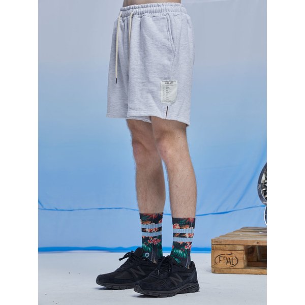 Classic Label Heavy Zurry Shorts - Gray
