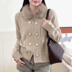 폴레옹 퍼카라 집업 니트 숏가디건_F5155
