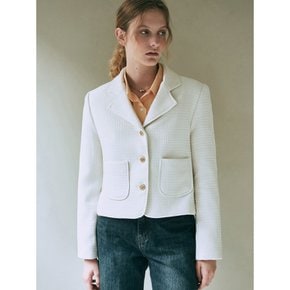 TAILORED TWEED JACKET_CREAM