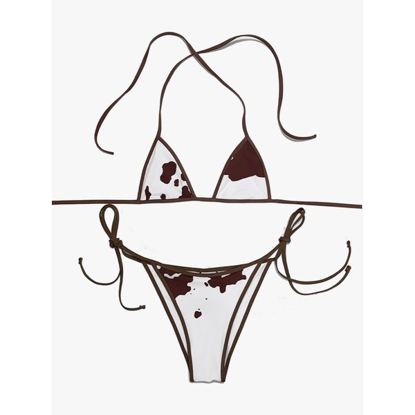 Zoe triangle bikini - mocha splash [micro]