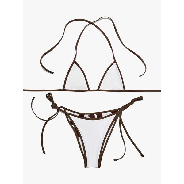 Zoe triangle bikini - mocha splash [micro]