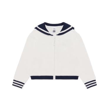 내셔널지오그래픽키즈 K251GCD010 여아 세일러 카라 가디건 WHITE