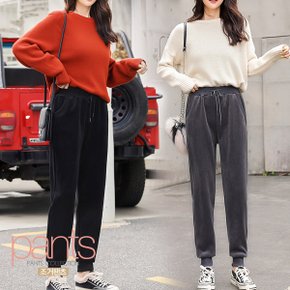 여성 조거팬츠 기모 벨벳 jogger pants