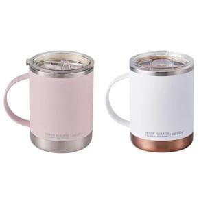아소부 얼티미트 머그 360ML 2P - 핑크화이트 야외가정 탕비실 휴게공간