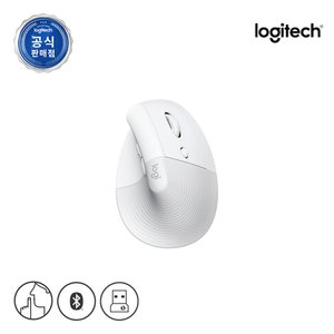 Logitech 로지텍코리아 LIFT 페일그레이 컴팩트 인체공학 무선 블루투스 버티컬 마우스